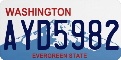 WA license plate AYD5982
