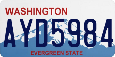 WA license plate AYD5984