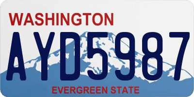 WA license plate AYD5987