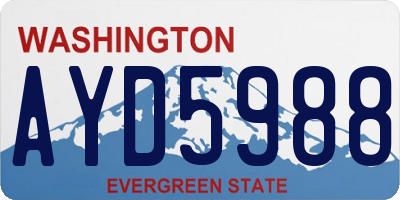 WA license plate AYD5988
