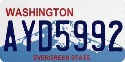 WA license plate AYD5992