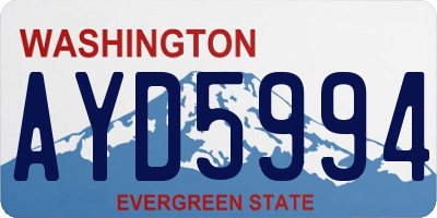 WA license plate AYD5994