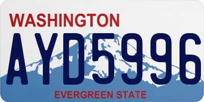 WA license plate AYD5996
