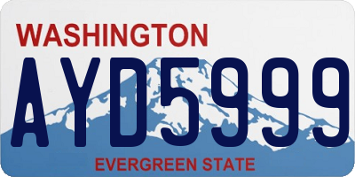 WA license plate AYD5999