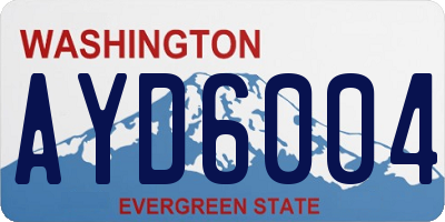 WA license plate AYD6004