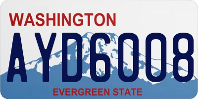 WA license plate AYD6008