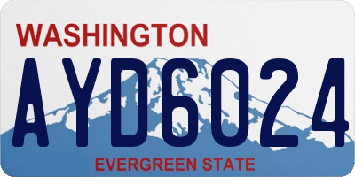WA license plate AYD6024