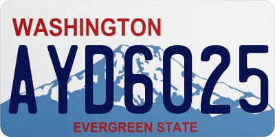 WA license plate AYD6025