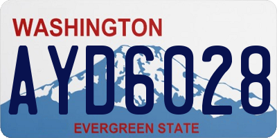 WA license plate AYD6028