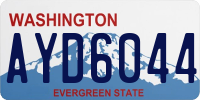 WA license plate AYD6044
