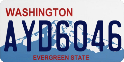 WA license plate AYD6046