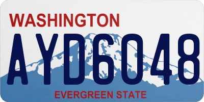 WA license plate AYD6048