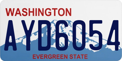 WA license plate AYD6054
