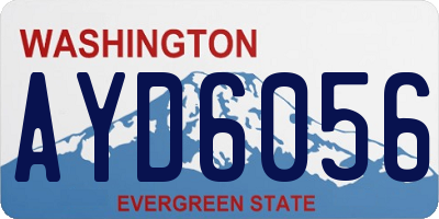 WA license plate AYD6056