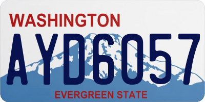 WA license plate AYD6057
