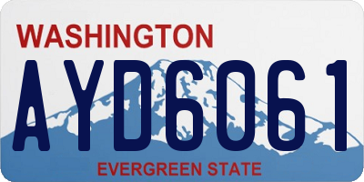 WA license plate AYD6061
