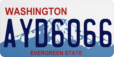 WA license plate AYD6066