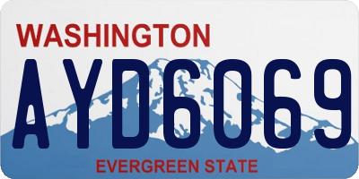 WA license plate AYD6069
