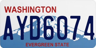 WA license plate AYD6074