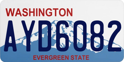 WA license plate AYD6082