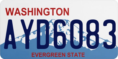 WA license plate AYD6083