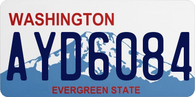 WA license plate AYD6084