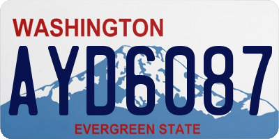 WA license plate AYD6087