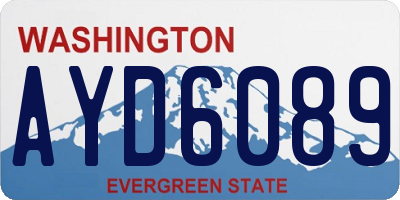 WA license plate AYD6089