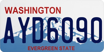 WA license plate AYD6090