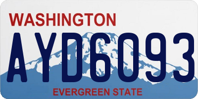 WA license plate AYD6093