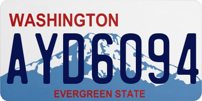 WA license plate AYD6094