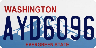 WA license plate AYD6096