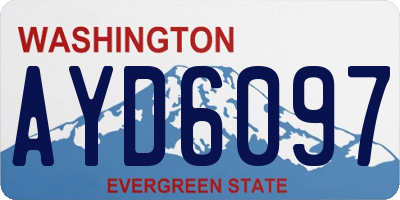 WA license plate AYD6097