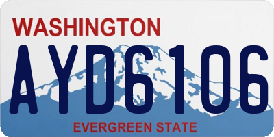 WA license plate AYD6106