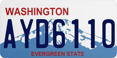 WA license plate AYD6110