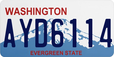 WA license plate AYD6114