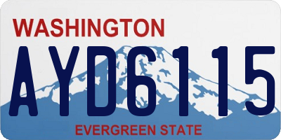 WA license plate AYD6115