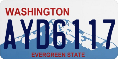 WA license plate AYD6117