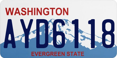 WA license plate AYD6118