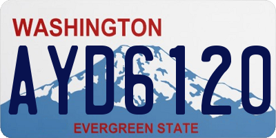 WA license plate AYD6120