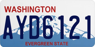 WA license plate AYD6121
