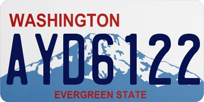 WA license plate AYD6122