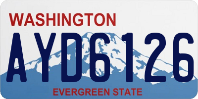 WA license plate AYD6126