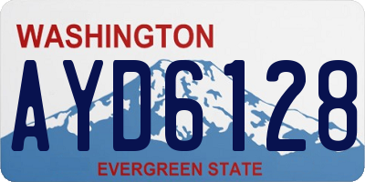 WA license plate AYD6128