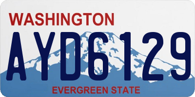 WA license plate AYD6129