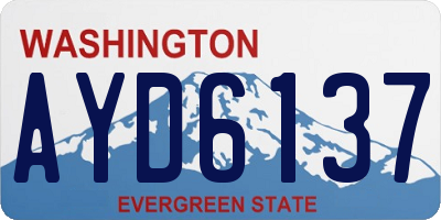 WA license plate AYD6137