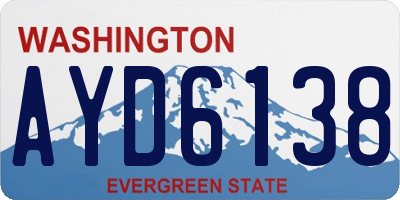 WA license plate AYD6138