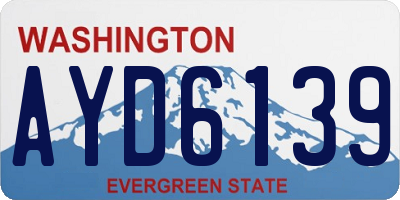 WA license plate AYD6139