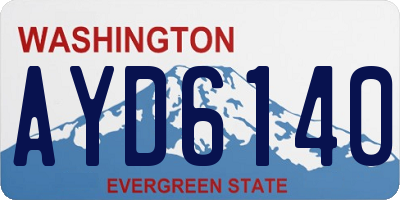 WA license plate AYD6140