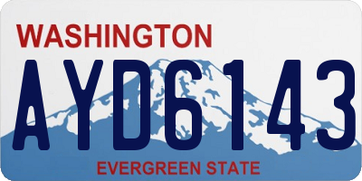 WA license plate AYD6143